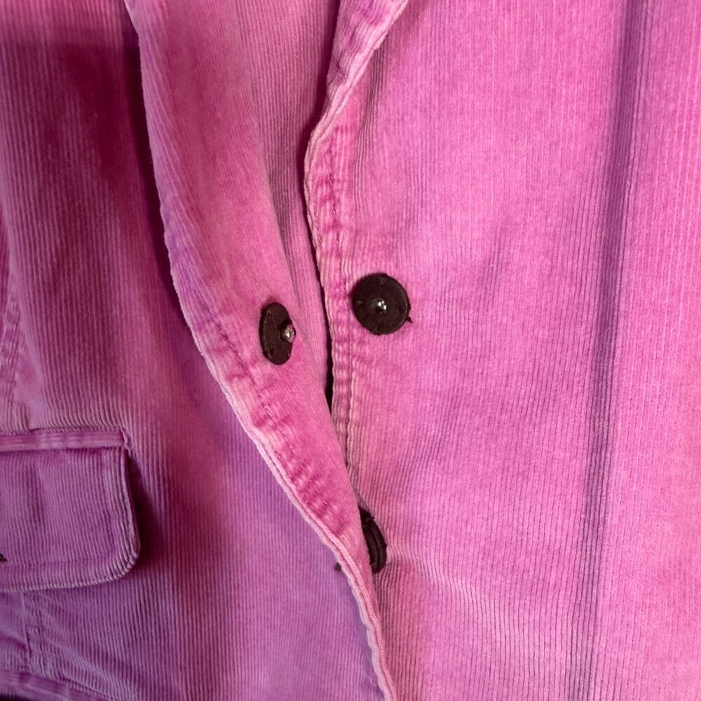 Vintage J. Jill Corduroy Blazer Jacket Women's Small Pink Classic Preppy Career - Picture 9 of 15